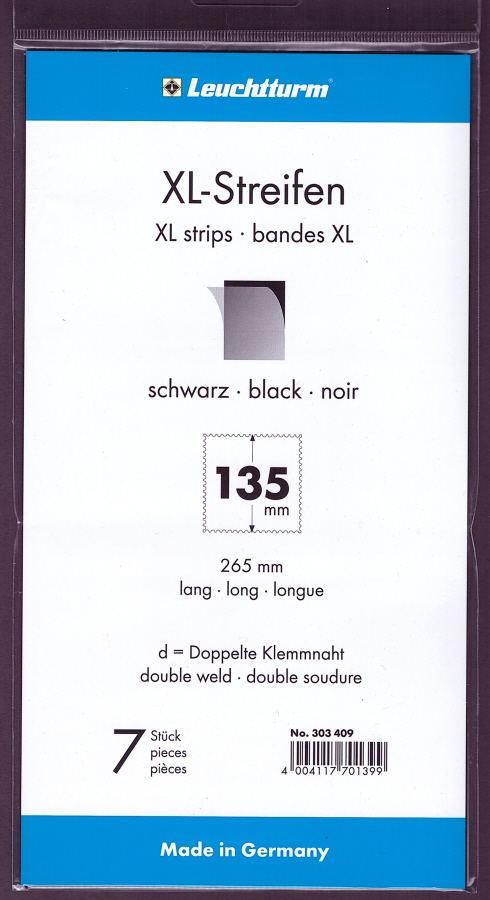 (image for) Lighthouse SF Stamp Mounts. Black - 135mm x 265mm strips. - Click Image to Close